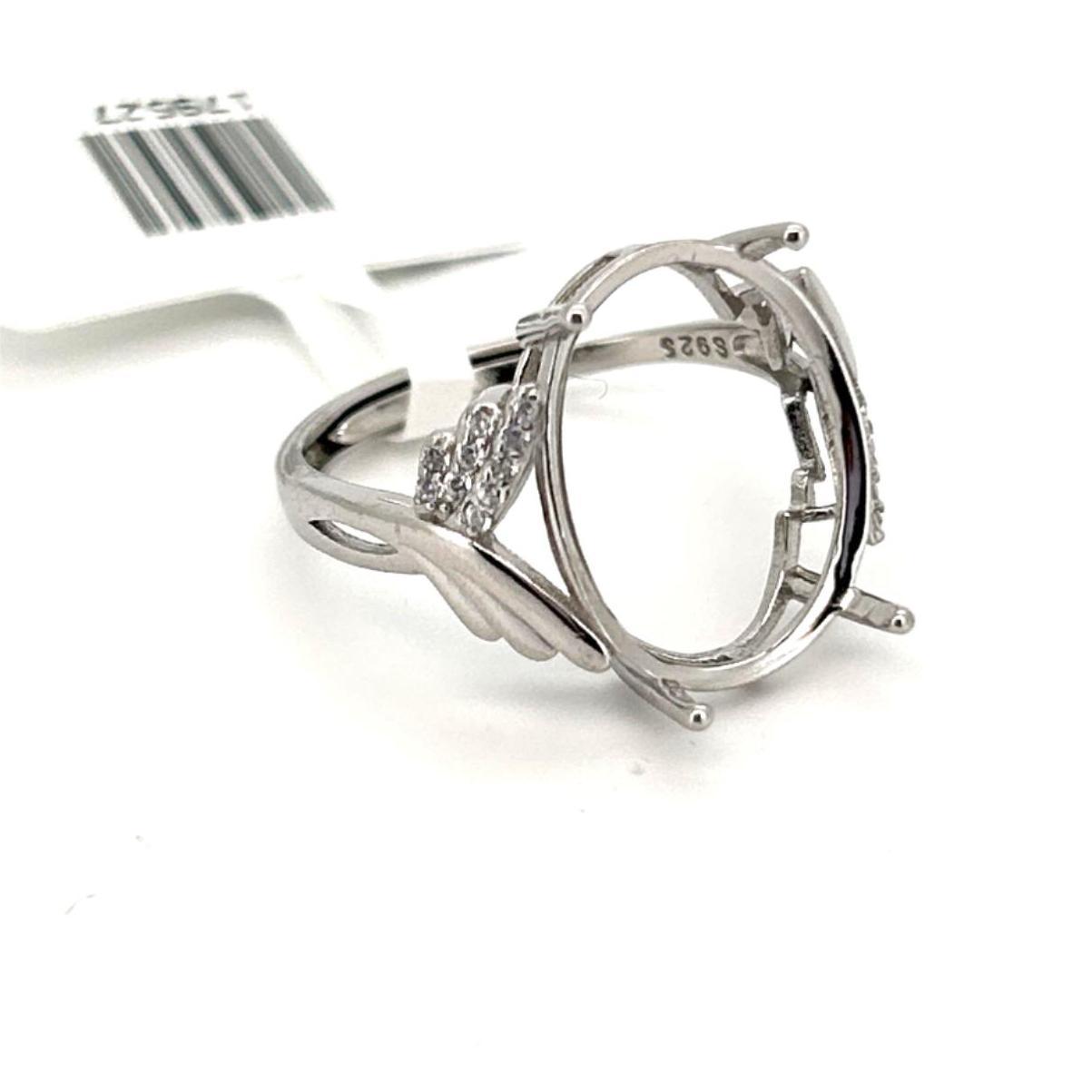 Wedding Qb - MeiBaPJ Inlay 12*16mm Oval Gemstone S925