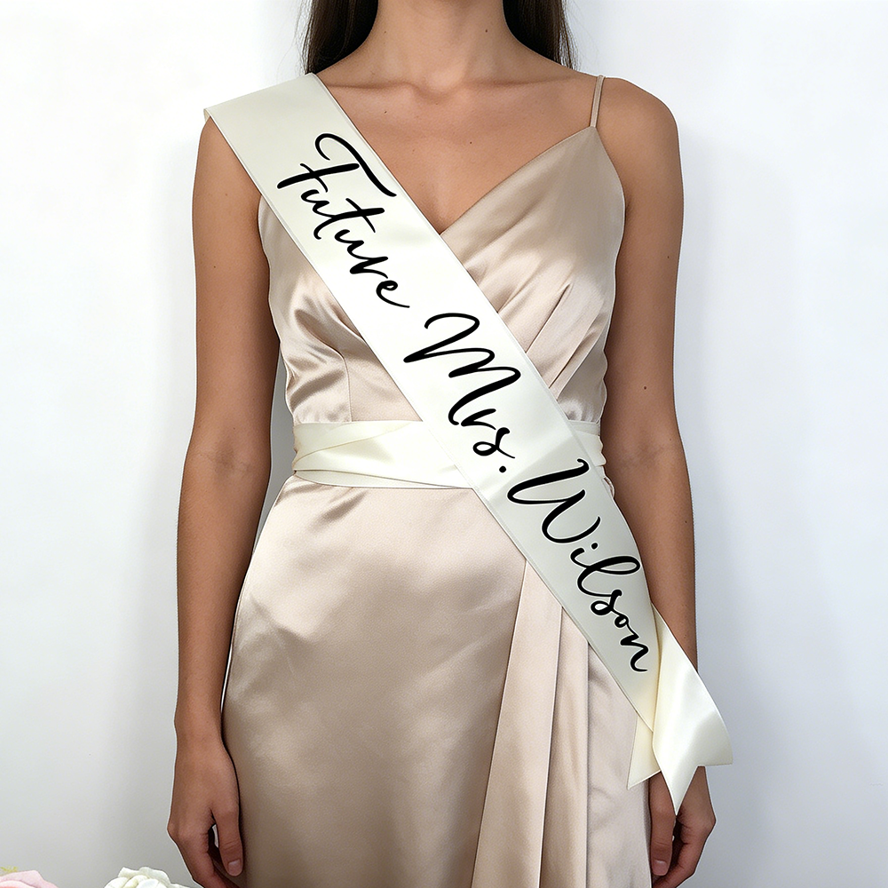 Bride Tribe Sash - Custom Future Mrs Sash Bachelorette Party