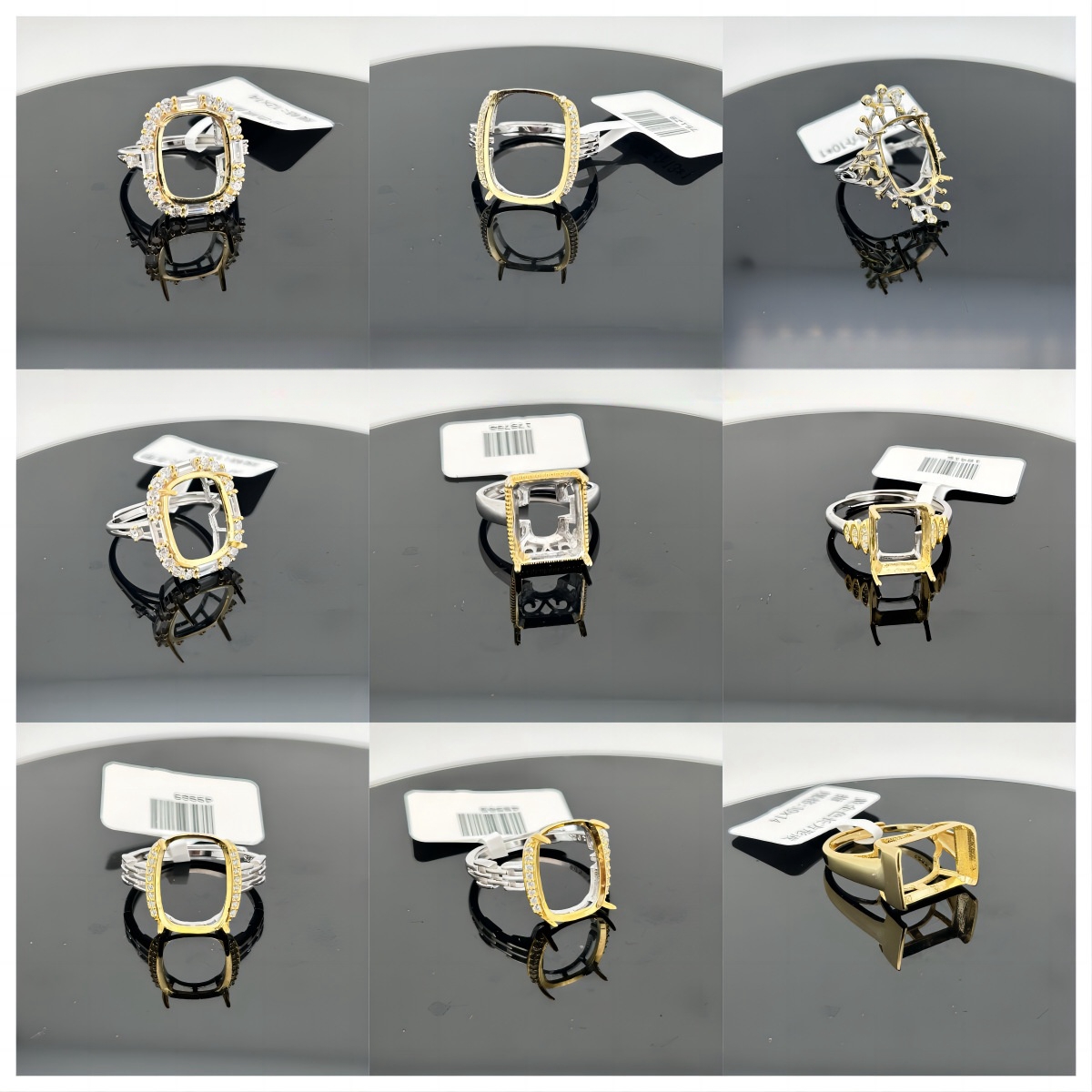 Wedding Qb - MeiBaPJ 8 Kinds Inlay Square Gemstone