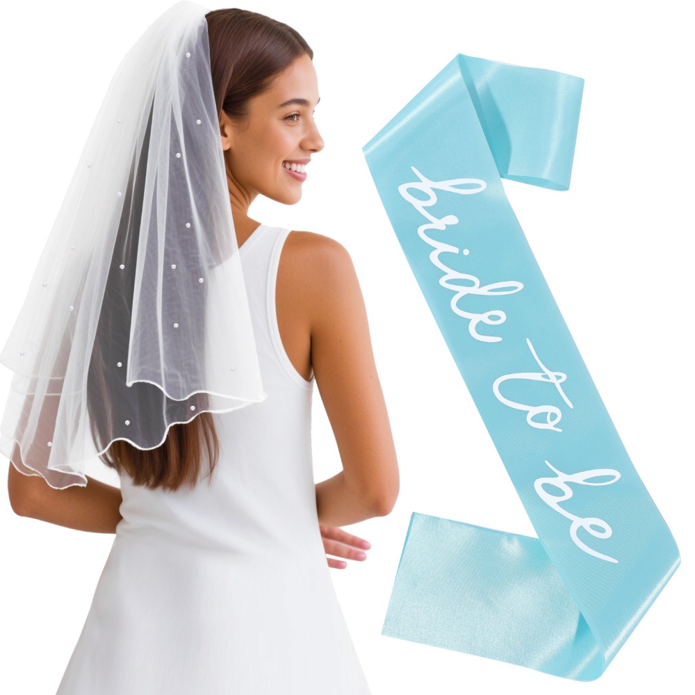 Bride Tribe Sash - 2pcs Pearl Bride To Be Satin
