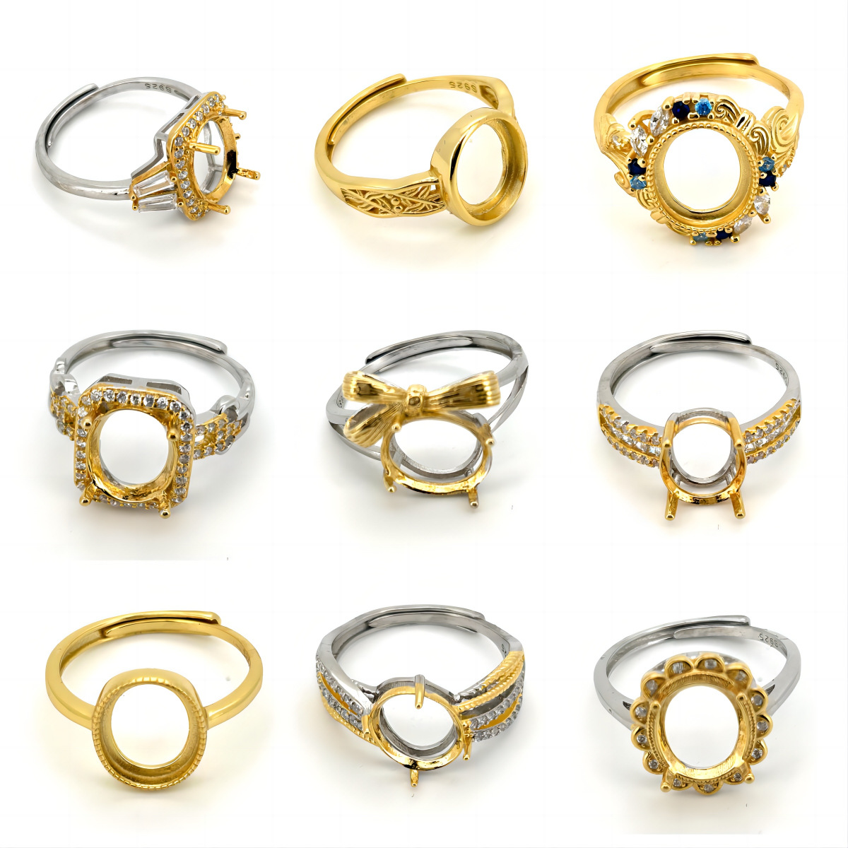 Wedding Qb - MeiBaPJ 12 Kinds Inlay 8*10mm Oval