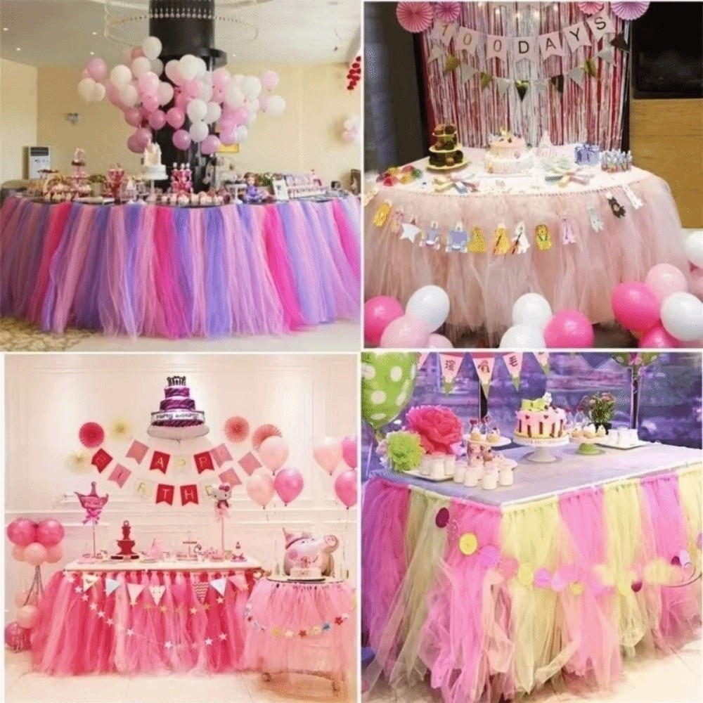 Multi-clolor Tulle Mesh Ribbon - đánh giá và giá Wedding Backdrop Curtain