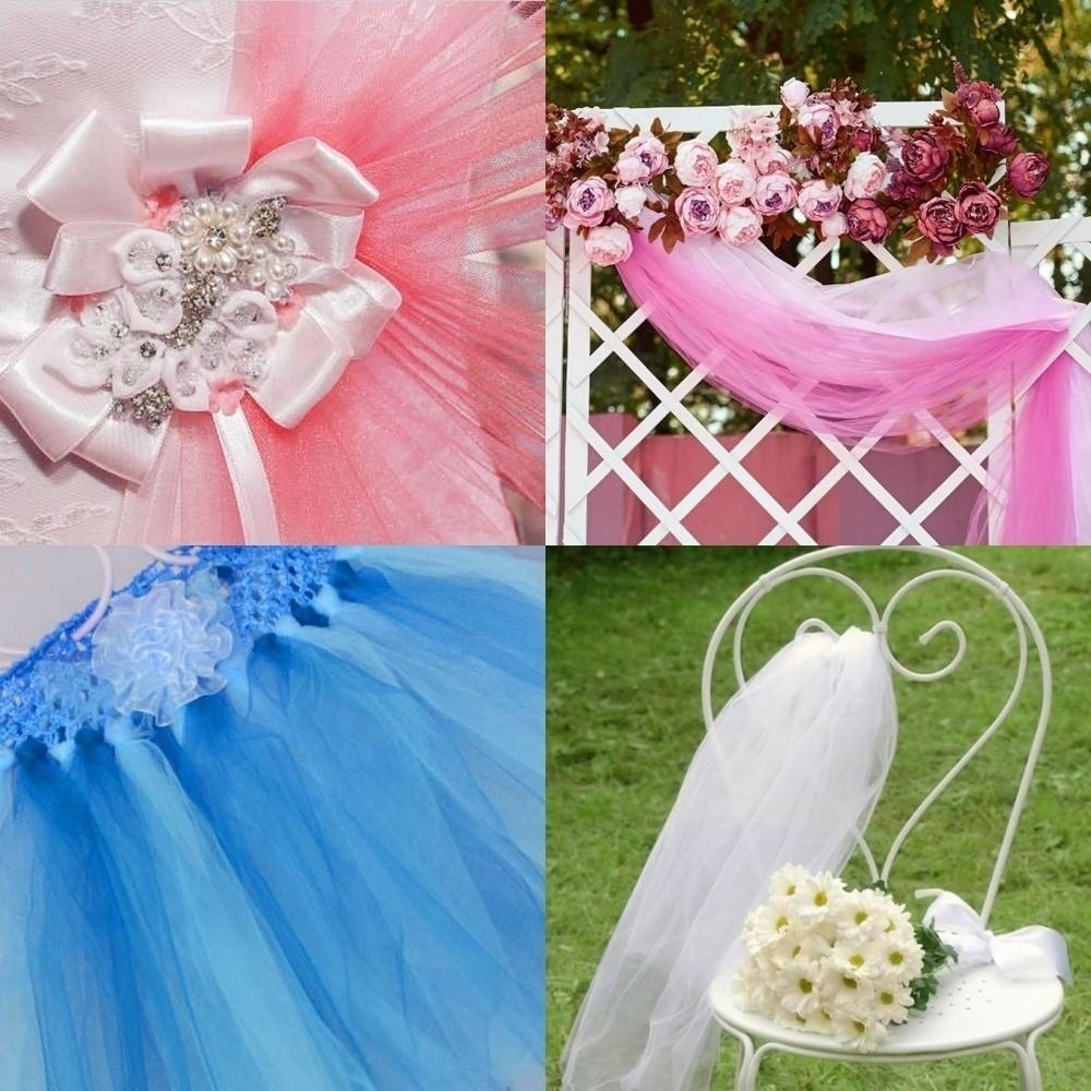 Multi-clolor Tulle Mesh Ribbon - đánh giá và giá Wedding Backdrop Curtain