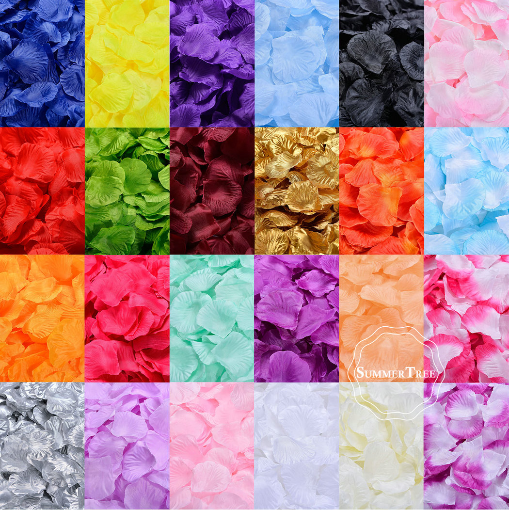 100pcs/pack Silk Rose Petals T - đánh giá và giá Supply Wedding Venue