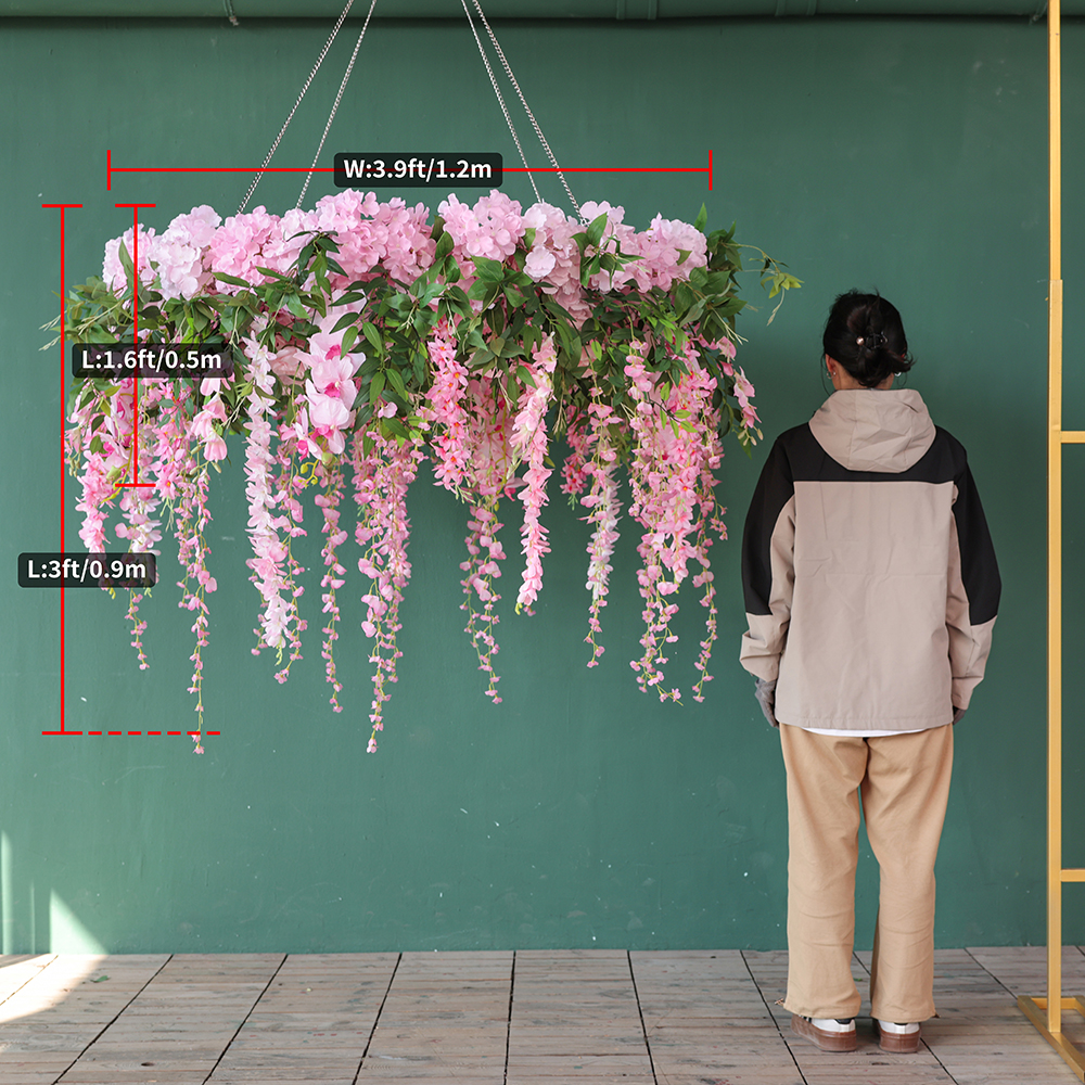 Ceiling Circle Flower W120cm P - đánh giá và giá Wedding Arch Flower