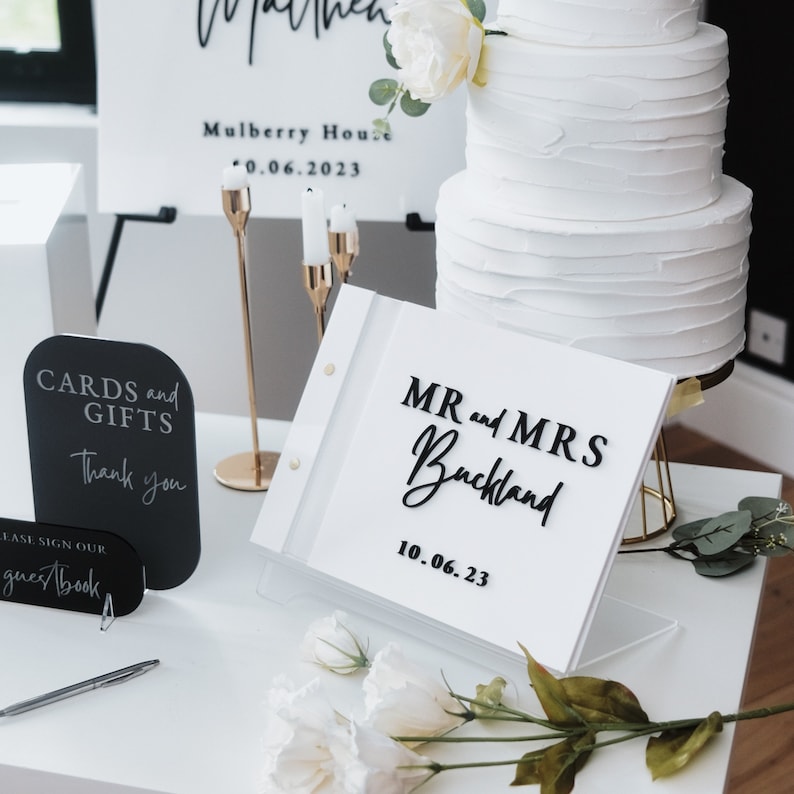 White Card Box for Wedding 3D  - đánh giá và giá Personalized Guest Book