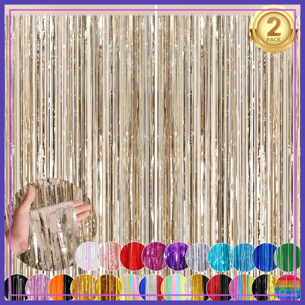 Foil Fringe Backdrop Curtains  - đánh giá và giá Wedding Backdrop Curtain
