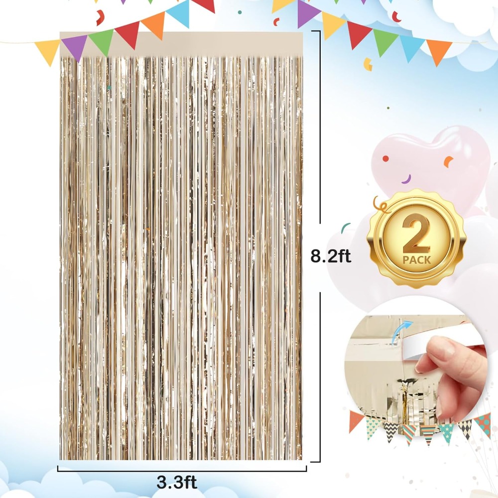 Foil Fringe Backdrop Curtains  - đánh giá và giá Wedding Backdrop Curtain