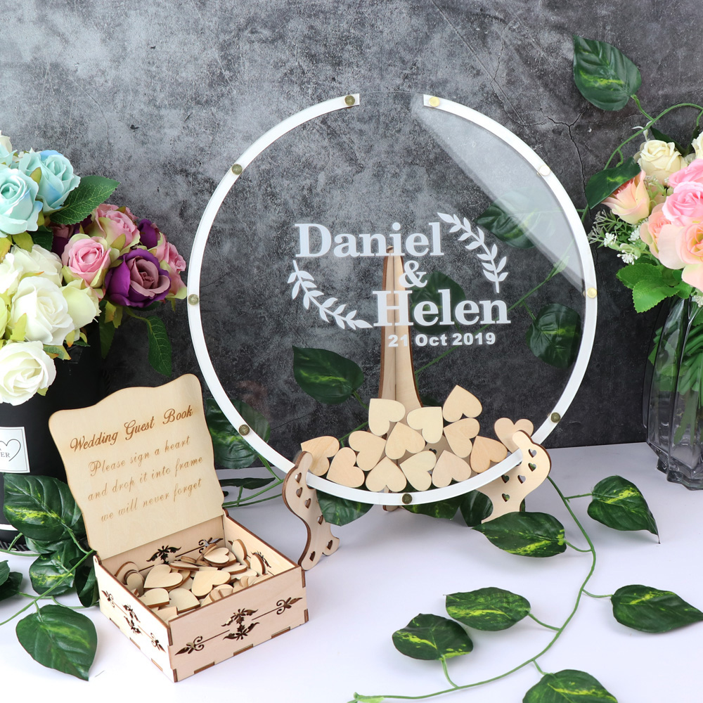 Personalized Acrylic round wed - đánh giá và giá Personalized Guest Book