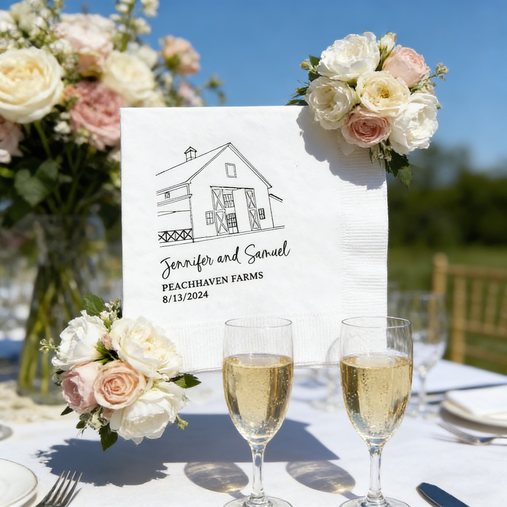 50pcs Custom Wedding Napkins I - đánh giá và giá Supply Wedding Venue