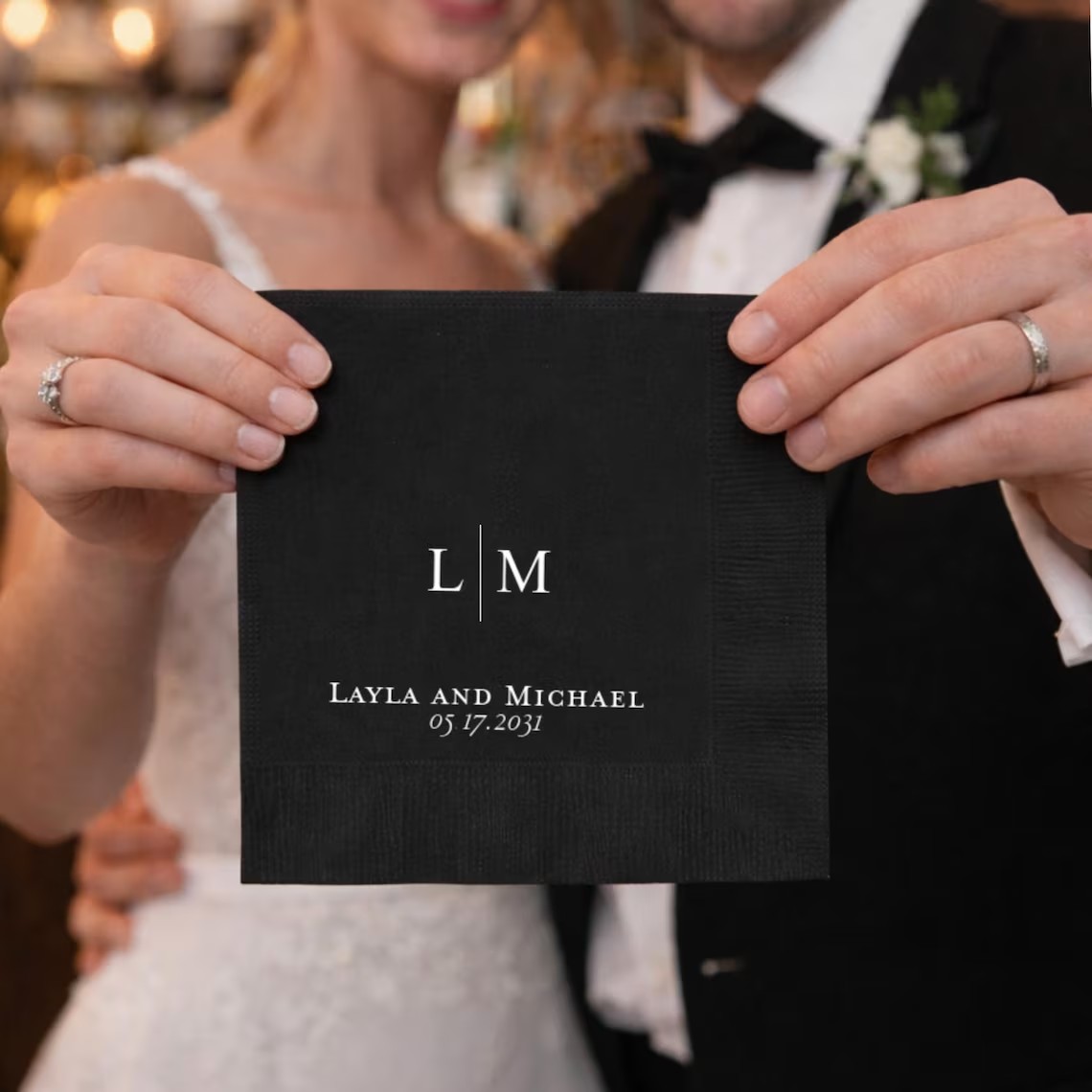 50pcs Custom Wedding Napkins I - đánh giá và giá Supply Wedding Venue