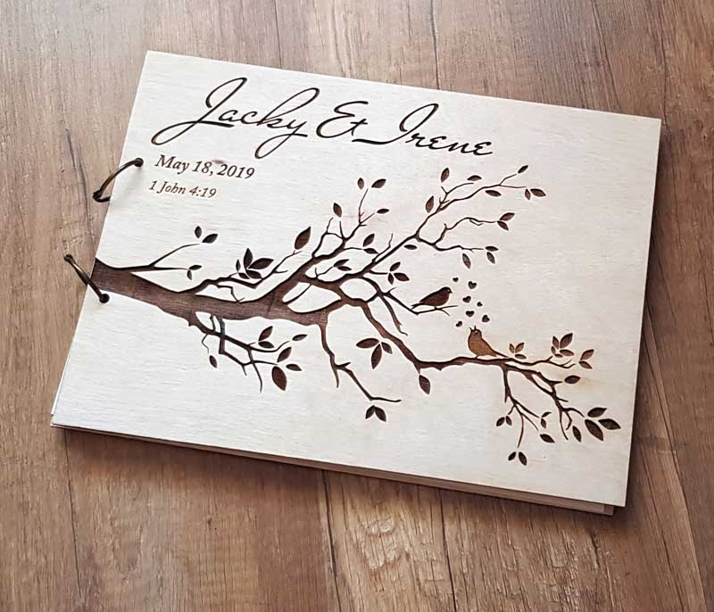 Personalized Engraved  Wooden  - đánh giá và giá Personalized Guest Book