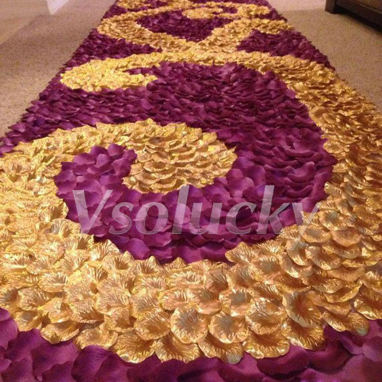 100pcs Silk Rose Petals Table  - đánh giá và giá Supply Wedding Venue