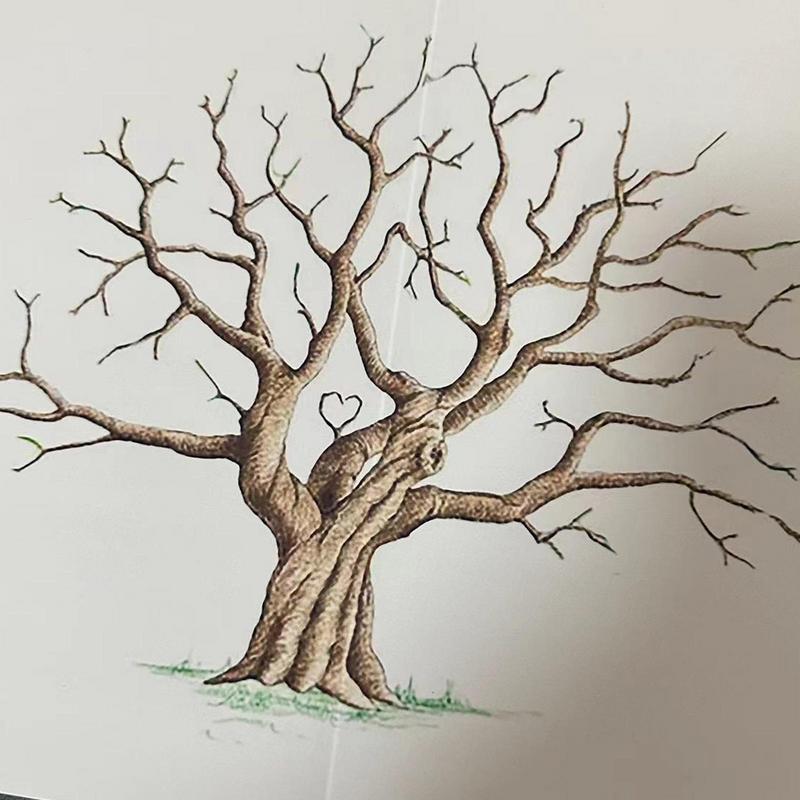 Wedding Fingerprint Tree Paint - đánh giá và giá Personalized Guest Book