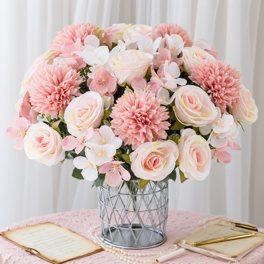 1/4pcs Artificial Flower Rose  - đánh giá và giá Wedding Arch Flower