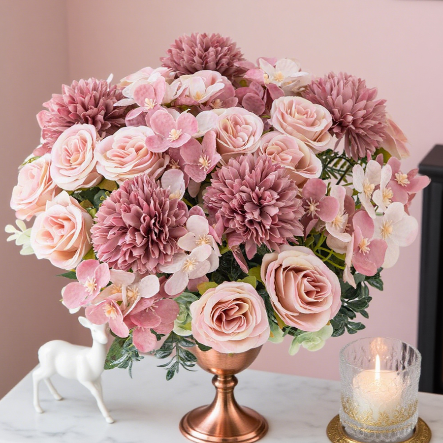 1/4pcs Artificial Flower Rose  - đánh giá và giá Wedding Arch Flower