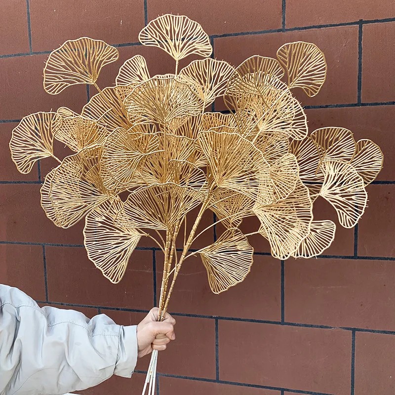 5PC Artificial Gold Ginkgo Euc - đánh giá và giá Wedding Arch Flower