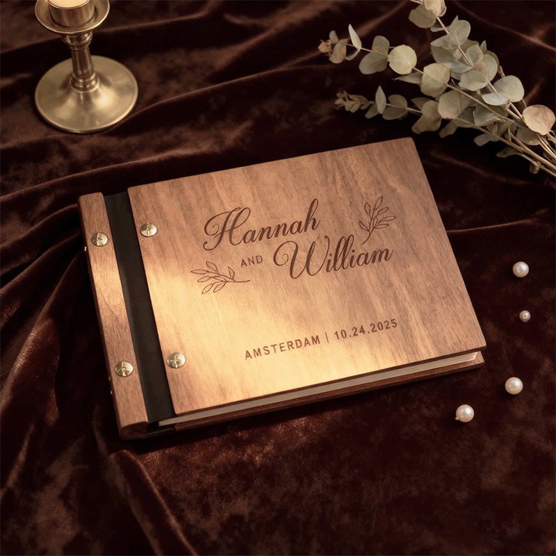 Personalized Wooden Wedding Gu - đánh giá và giá Personalized Guest Book