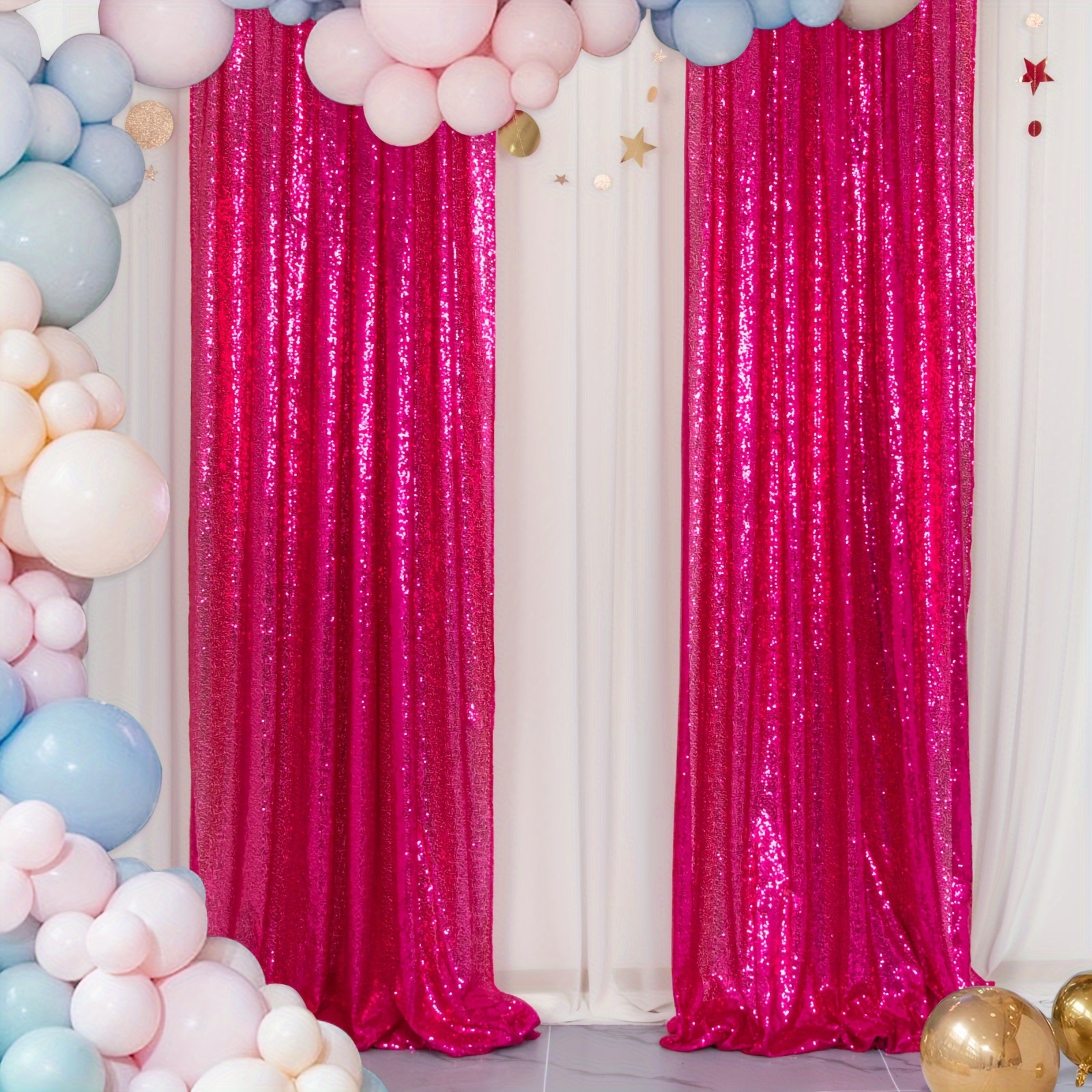 2 Packs/4Packs Sequin Curtains - đánh giá và giá Wedding Backdrop Curtain