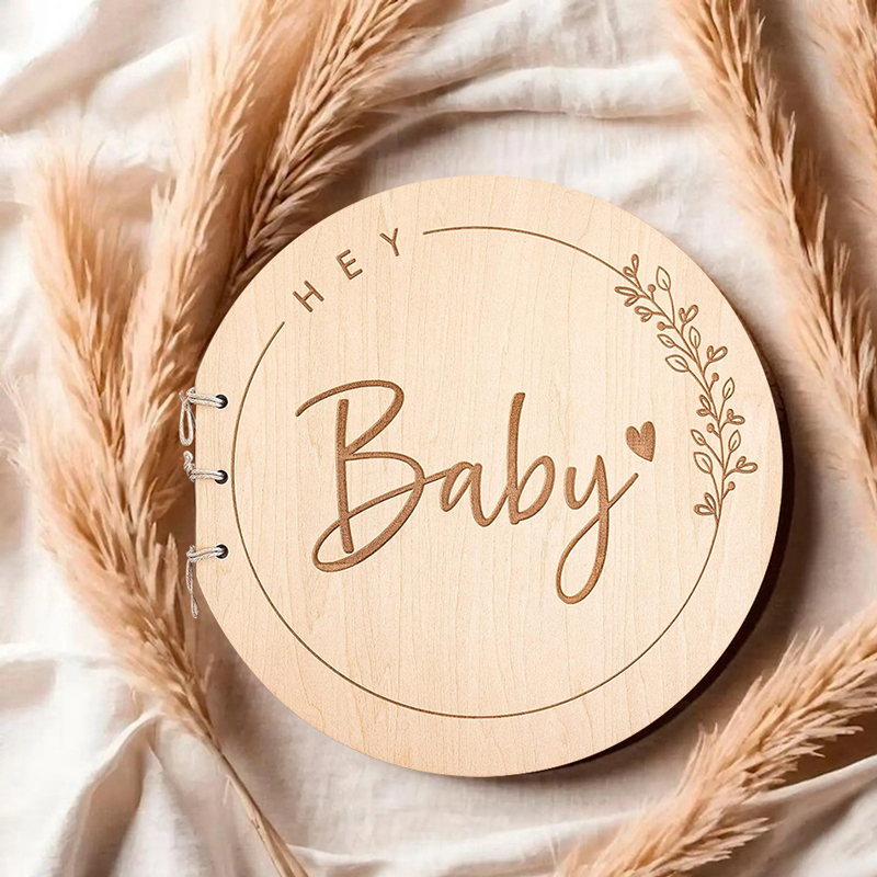 Wooden Circular Cover Message  - đánh giá và giá Personalized Guest Book