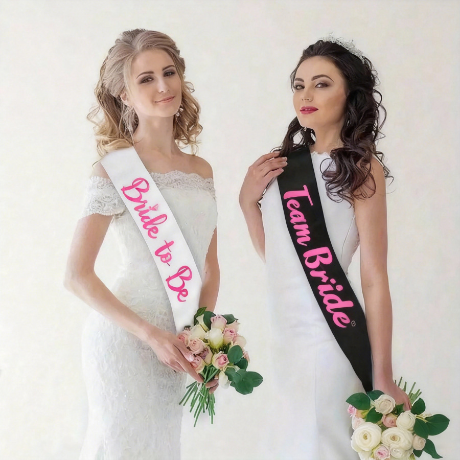 7PCS Pink/Black White BRIDE TO - đánh giá và giá Bride Tribe Sash