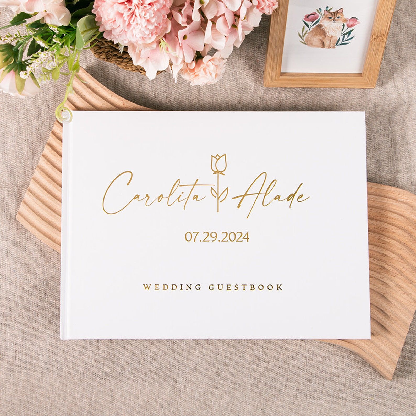 Custom Wedding Guestbook Perso - đánh giá và giá Personalized Guest Book